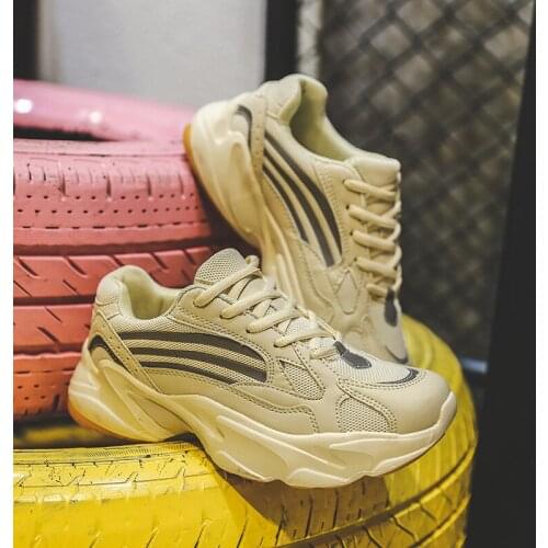 Mens Shoes Autumn and Winter Sneakers Female Lovers Daddy Shoes Students Retro-reflective Running Shoes 36-44