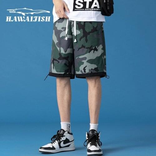 Hawaifish brand Shorts men 2021 summer sports style Korean version casual short pants high quality camouflage outer wear male