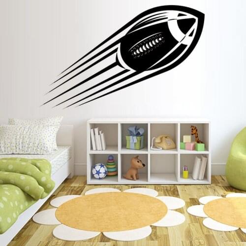 American Football Wall Stickers Kids Room Decoration Vinyl Removable Home Decals Wall Sticker For Boys Room Sports Decor Mural