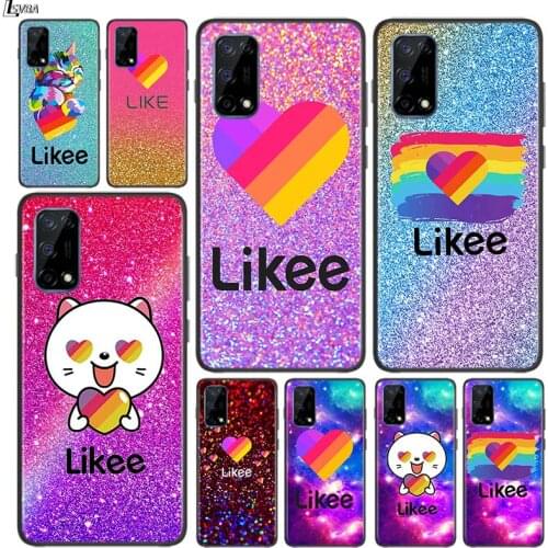 Cute Funny Likee for OPPO Realme V15 X5 X3 X50 X7 X2 C17 C11 C3 C2 7 7i 6 6S 6i 5 Narzo 20 Pro Black Phone Case
