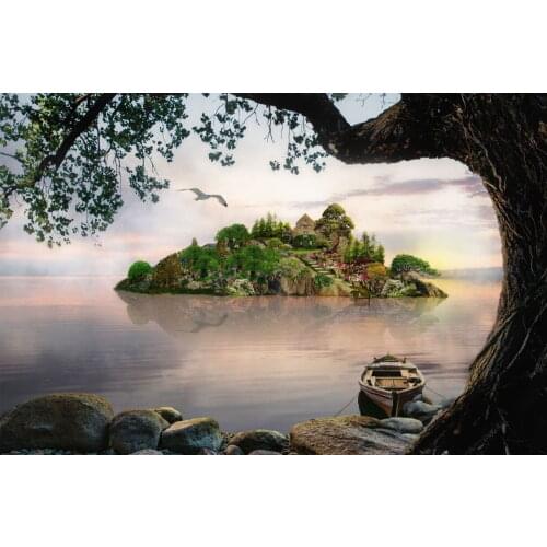 Nova Puzzle 1000 Pieces Landscape Dream Island Jigsaw Puzzle - Puzzles for adults, Boat on the sea, Distant island puzzles