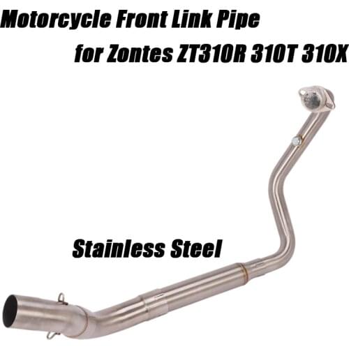 For Zontes ZT310R 310T 310X Until 2020 Motorcycle Front Link Pipe Stainless Steel Set System Non-destructive installation Escape