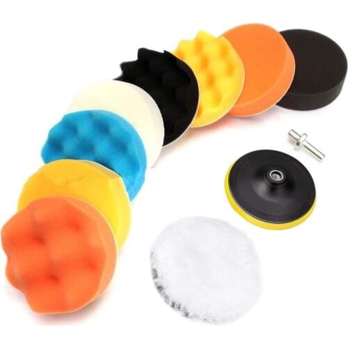 3 Inch Car Polishing Sponge Pads Kit Foam Pad Buffer Kit Polishing Machine Wax Pads for Removes Scratches Auto Care Accessories