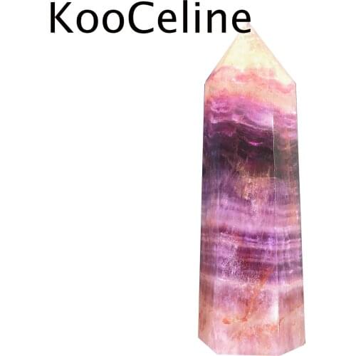 Natural Crystal Quartz Purple Fluorite Tower Point Energy Reiki Stones Room Home Office Aquarium Decoration Accessories Gemstone