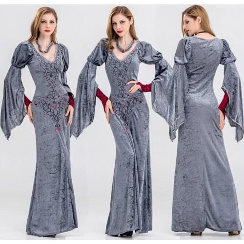 Halloween stage performance costume, high cold dress, queen vampire noble and elegant suit, suitable for any figure