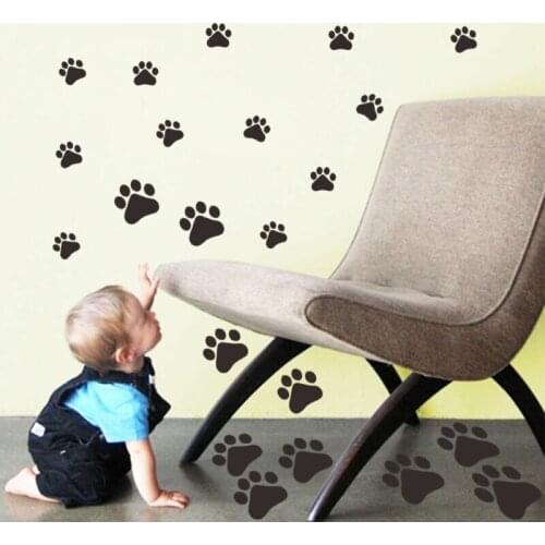 Removable PAW PRINT STICKERS 22 Any Colour Car Wall Art Decal Graphics Cat Dogs