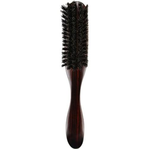 Wood Handle Boar Bristle Mens Shaving Brush Portable Barber Beard Brush For Facial Cleaning Mustache Tools