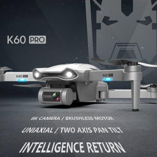 New K60PRO Drone 4K With Camera HD 1080P5G Image Transmission GPS Positioning Foldable Drone Quadrotor Adult Drone Gift Silver