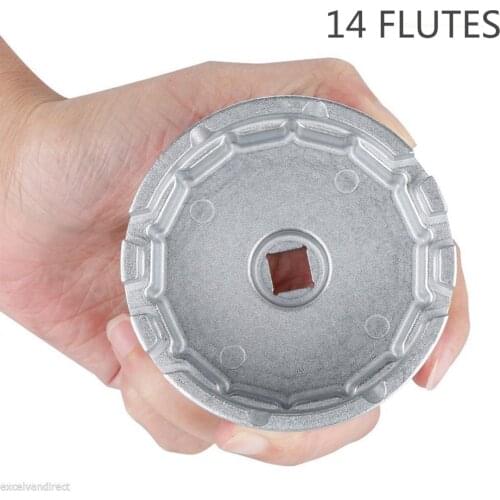 Universal Aluminum 14 Flutes Oil Filter Wrench Cap Housing Tool Remover for TOYOTA/LEXUS Allion Auris Corolla axio