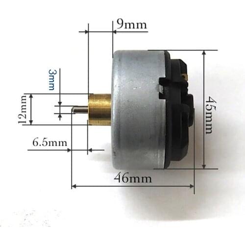 DC 6V High Speed Motor High Torque Model Motor with Double Ball Bearing High Power Micro Motor 18000rpm 22W Shaft Diameter 3mm