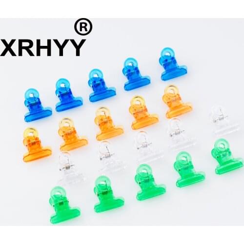 XRHYY Pack Of 40 Mini Colorful Plastic Bulldog Clips Utility Paper Clips Hinge Clips For Paper Organizers Home Office Use (2 CM)