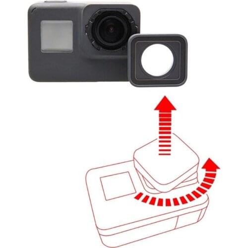 Protective Lens Replacement for Gopro 6 Black/5 Black Camere Accessories - Glass Lens Case, Black