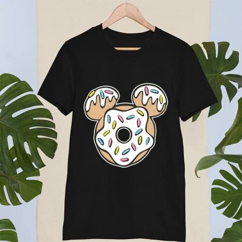 Women T-Shirt Summer New Products Disney Dropship Fashion Outdoor Black White T Shirt Female Harajuku Casual Kawaii Mickey Print