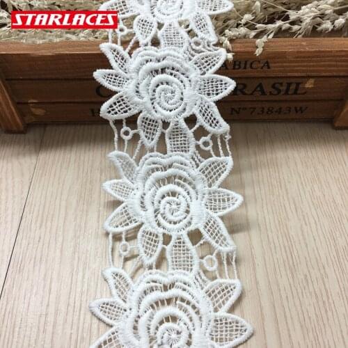 14yards flower water soluble lace fabric milk silk bar code wedding dress jewelry Clothing necklace DIY decoration accessories