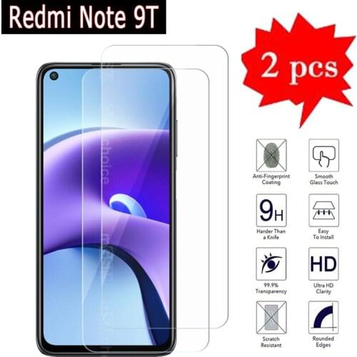 2-1Pcs Premium Glass For Xiaomi Redmi Note 9T 5G Cover Phone Protection Film On Redmi Note9 T HD Explosion Proof Tempered Glass