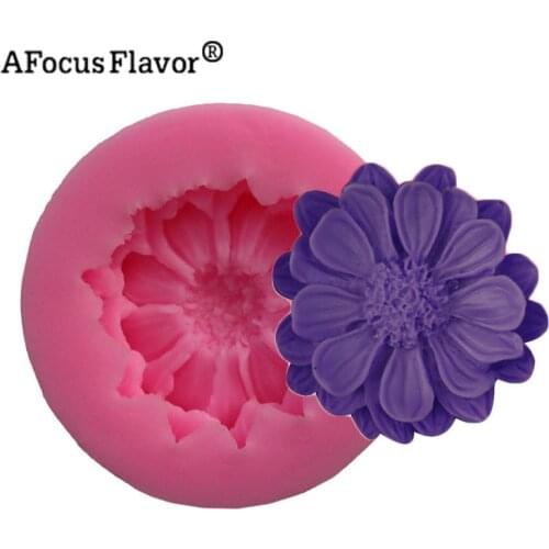 3D realistic flowers sunflower-shaped Silicone Handmade Stencil Natural Soap Mold Chocolate Cake Kitchen Baking Tools