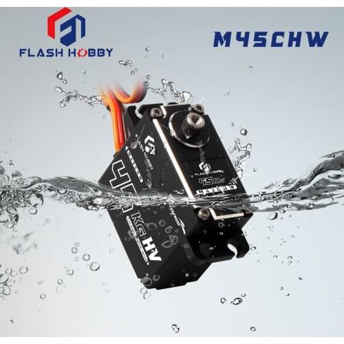 45kg Digital 8V IP67 Waterproof Standard or 180 Degree Servo Motor for Drone UAV RC Car Robot Arm Boat Helicopter Airplane