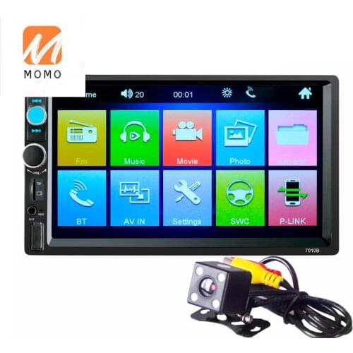 7inch Touch Screen 2 Din Multimedia Dvd Player Stereo Monitor Universal Car Radio With Camera