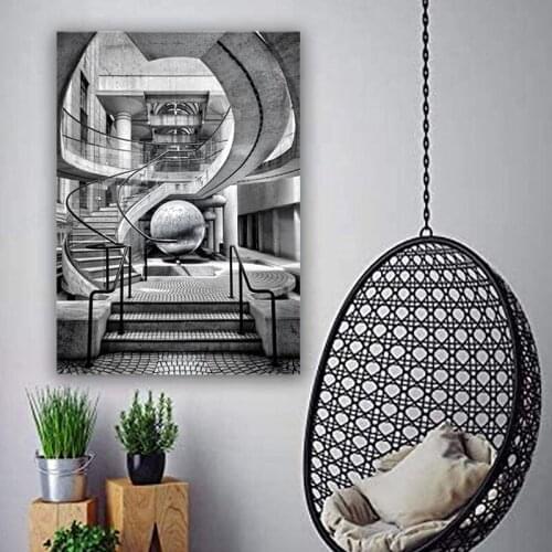 Abstract Hall style canvas painting posters and print nordic Minimalist decor wall art pictures for living room hall aisle