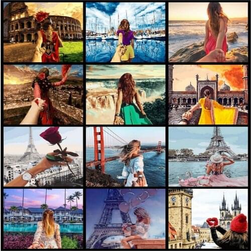 Diamond Painting Full Square Girl Diamond Mosaic Portrait Cross Stitch Rhinestones Art Bead Picture Kits Home Decor