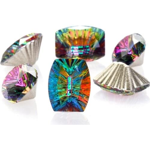 Astrobox K9 Crystal Rhinestone Fat Rectangular Millennium DIY Clothing & Accessories Sew On Clothes Shoes Loose Beads Making