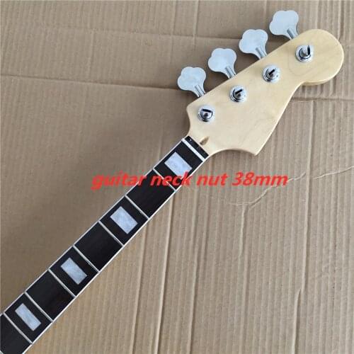 Gloss Maple 20 frets bass guitar neck part with tuners 4 string rosewood fingerboard 34 inch