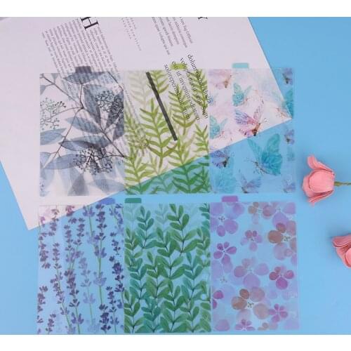 A5/A6/A7 6 Holes Colored index Page Spiral Book Loose Leaf Notebook Category Page Office Planner Accessories