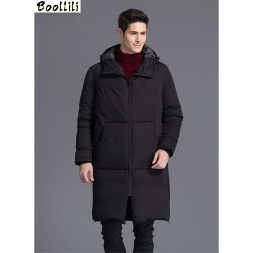 Boollili Plus Size Parka Hombre 2020 Mens Winter Jackets Thick Hooded Male Coat White Duck Down Jacket Men Black Coats
