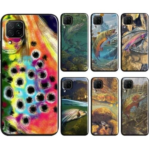 Rainbow Trout Fishing Skin Phone Case For Huawei P40 Lite P30 P20 Pro P Smart 2021 2019 Mate 10 20 Lite Back Cover