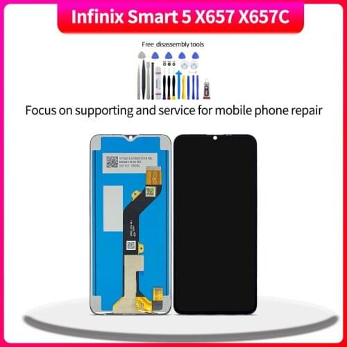 For Infinix Smart 5 X657 X657C Touch Screen Digitizer Assembly For Smart 5 X657 X657C lcd Replacement With Free Tools