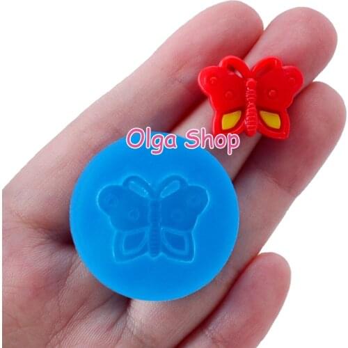 DYL514 21.1mm x 16.6mm Butterfly Silicone Mold Fondant Cake Decoration Candy Resin Clay Earrings Necklace Craft Soap Candle
