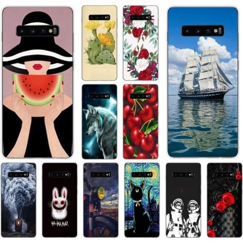 E For Samsung Galaxy S10 s10+ Case cover Silicone TPU coque housing On For Samsung S10 Plus copa G975F S 10 SM-G973F phone bag