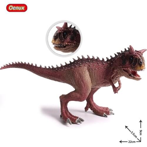 Oenux Jurassic Carnivorous Carnotaurus Dinosaur Mouth Can Open Model Toy Jurassic Dinosaurs Action Figure Brinquedo For Boy Gift