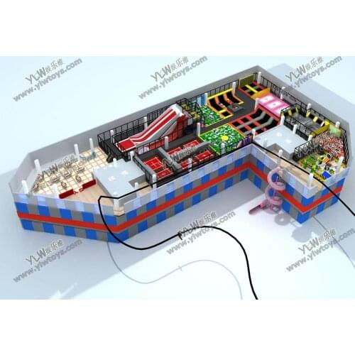 Customize jumping trampoline Indoor Ninja park Gymnastic training equipment,Popular entertainment Sport Games YLW-BT20200531