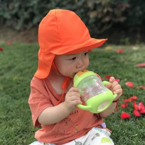 Cotton hat snapback hats childrens sunscreen hat mesh quick-drying hat baby Outdoor Foldable UV Protection beach hat F37