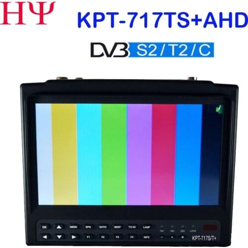KPT-717ST+AHD DVB-S2 DVB-T/T2 DVB-C Combo test cctv camera DVB-T/T2 DVB-C Combo satellite Finder meter better satlink st-5150