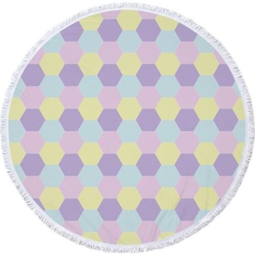 Newest Mandala Round Beach Towel With Tassel Beach Cover Up Soft Microfiber 150cm Yoga Blanket Mat Bedspread Dropshipping