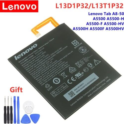 Lenovo L13D1P32 4290mAh Original Battery For Lenovo A8-50 A5500 label S8-50 battery L13D1P32 Battery 4290mAh+ Free Tools