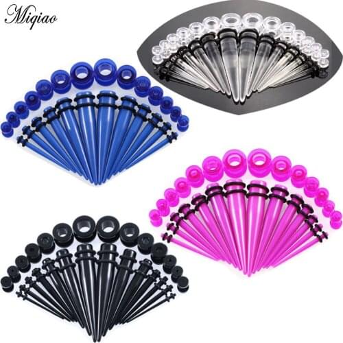 Miqiao 28PCS Fashion New Acrylic Set Auricle 28pcs Exquisite Piercing Jewelry