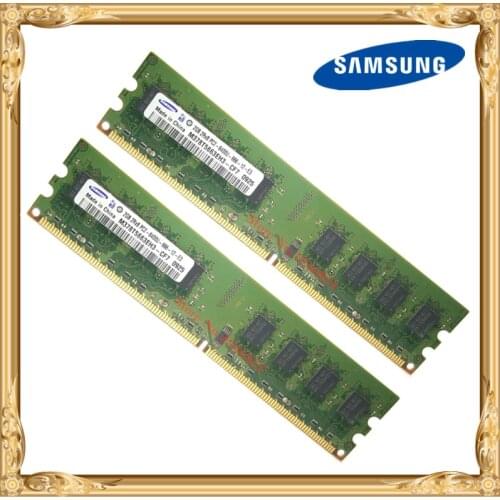Samsung Desktop memory 4GB 2x2GB 800MHz PC2-6400U DDR2 PC RAM 800 6400 4G 240-pin Free shipping