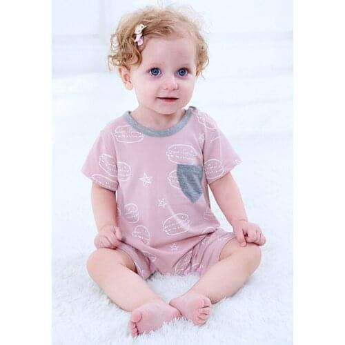 Newborn Cotton Rompers New Baby Boy Girl Summer Cartoon Clothes Unisex Short Sleeve Jumpsuit Infant O-Neck Roupas Baby Costume