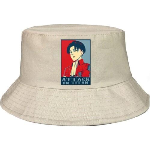 Fashion Panama Bucket Hat Men Women Summer funny cartoon Attack On Titan Bucket Cap bob Hat Hip Hop Fishing Fisherman Hat
