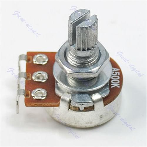 A500K Potentiometer Splined Pot Electric Guitar Bass Effect Amp Tone Volume 15mm Shaft Parts