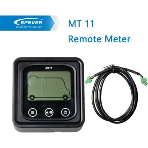 MT11 Remote Meter For EPever MPPT Solar Charge Dual Battery Controller DuoRacer Series Monitoring Running data With LCD Display