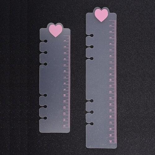 Heart 6 Holes PVC Spiral Binder Notebook Divider inner Ruler for Notebooks Creative Stationery Office School Supplies