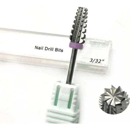 7 Types Tapered Silver Coating Nail Drill Bits Tungsten Carbide Nail Bit Milling Cutter Accessories Manicure Nails Art Tool