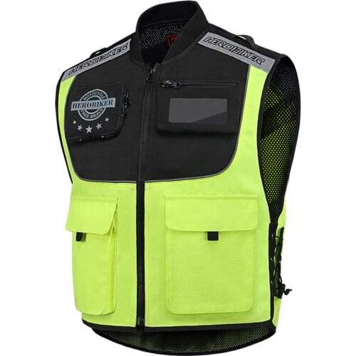 2021 New Arrival Motorcycle Vest Jacket Men Reflective Vest Breathable Cycling Motocross Night Motorcycle Luminous Racing Suit
