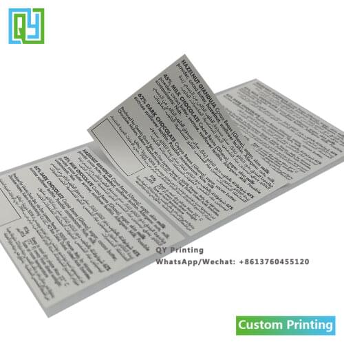 1000pcs 76x56mm Free Shipping Custom Printing Paper Stickers High Quality Bottle Ingredient Sticker Label