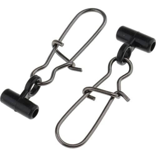 20Pcs/lot Plastic Head Swivel with Hooked Snap Fishing Sinker Slide Swivels Connector for Braid Line