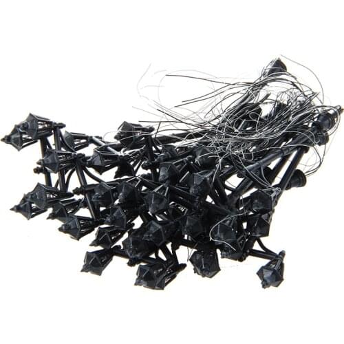 20pcs Model Garden Light Double Heads Lamppost Scale 1:100